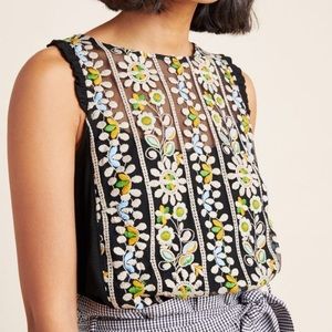 Embroidered Anthropologie top!